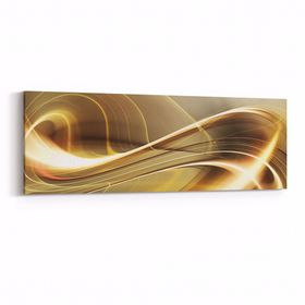 Olla 10095YI Abstract Görsel Yatay İnce 90x30 cm Kanvas Tablo