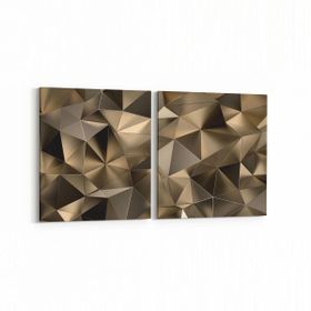 Olla 10099K2Y Abstract Görsel Kare 2 Parça Yatay 65x30 cm Kanvas Tablo