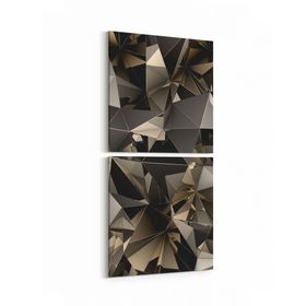 Olla 10100K2D Abstract Görsel Kare 2 Parça Dikey 30x65 cm Kanvas Tablo