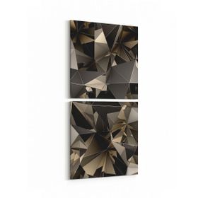 Olla 10100K2D Abstract Görsel Kare 2 Parça Dikey 30x65 cm Kanvas Tablo