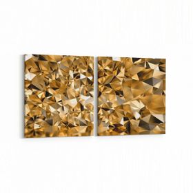 Olla 10103K2Y Abstract Görsel Kare 2 Parça Yatay 65x30 cm Kanvas Tablo
