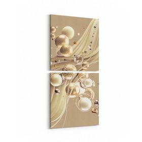 Olla 10105K2D Abstract Görsel Kare 2 Parça Dikey 30x65 cm Kanvas Tablo