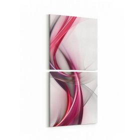 Olla 10108K2D Abstract Görsel Kare 2 Parça Dikey 30x65 cm Kanvas Tablo