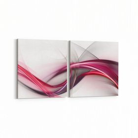 Olla 10108K2Y Abstract Görsel Kare 2 Parça Yatay 65x30 cm Kanvas Tablo