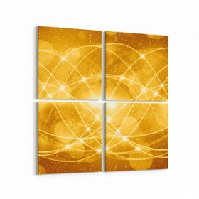 Olla 10119K4 Abstract Görsel Kare 4 Parça 65x65 cm Kanvas Tablo