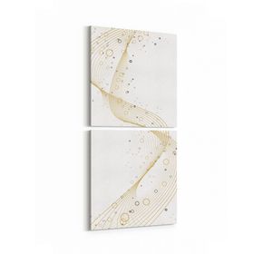 Olla 10122K2D Abstract Görsel Kare 2 Parça Dikey 30x65 cm Kanvas Tablo