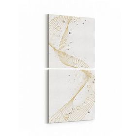 Olla 10122K2D Abstract Görsel Kare 2 Parça Dikey 30x65 cm Kanvas Tablo
