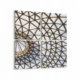Olla 10125K4 Abstract Görsel Kare 4 Parça 65x65 cm Kanvas Tablo