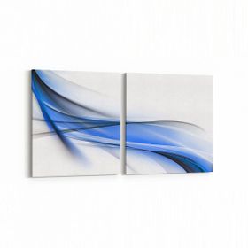 Olla 10143K2Y Abstract Görsel Kare 2 Parça Yatay 65x30 cm Kanvas Tablo