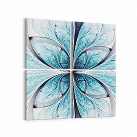 Olla 10144K4 Abstract Görsel Kare 4 Parça 65x65 cm Kanvas Tablo