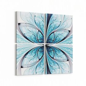Olla 10144K4 Abstract Görsel Kare 4 Parça 65x65 cm Kanvas Tablo
