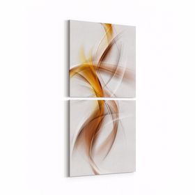Olla 10145K2D Abstract Görsel Kare 2 Parça Dikey 30x65 cm Kanvas Tablo