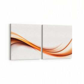 Olla 10147K2Y Abstract Görsel Kare 2 Parça Yatay 65x30 cm Kanvas Tablo