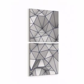 Olla 10163K2D Abstract Görsel Kare 2 Parça Dikey 30x65 cm Kanvas Tablo