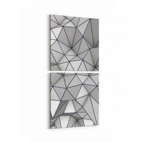 Olla 10163K2D Abstract Görsel Kare 2 Parça Dikey 30x65 cm Kanvas Tablo