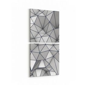 Olla 10163K2D Abstract Görsel Kare 2 Parça Dikey 30x65 cm Kanvas Tablo
