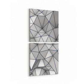Olla 10163K2D Abstract Görsel Kare 2 Parça Dikey 30x65 cm Kanvas Tablo