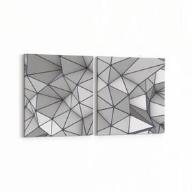 Olla 10163K2Y Abstract Görsel Kare 2 Parça Yatay 65x30 cm Kanvas Tablo