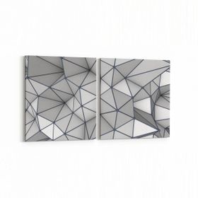 Olla 10163K2Y Abstract Görsel Kare 2 Parça Yatay 65x30 cm Kanvas Tablo