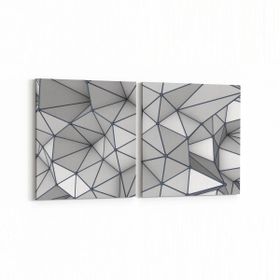 Olla 10163K2Y Abstract Görsel Kare 2 Parça Yatay 65x30 cm Kanvas Tablo