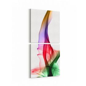 Olla 10170K2D Abstract Görsel Kare 2 Parça Dikey 30x65 cm Kanvas Tablo