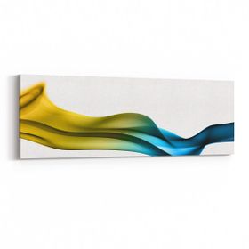 Olla 10171YI Abstract Görsel Yatay İnce 90x30 cm Kanvas Tablo