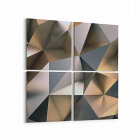 Olla 10180K4 Abstract Görsel Kare 4 Parça 65x65 cm Kanvas Tablo