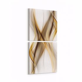 Olla 10185K2D Abstract Görsel Kare 2 Parça Dikey 30x65 cm Kanvas Tablo