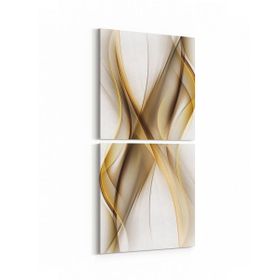 Olla 10185K2D Abstract Görsel Kare 2 Parça Dikey 30x65 cm Kanvas Tablo