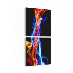 Olla 10197K2D Abstract Görsel Kare 2 Parça Dikey 30x65 cm Kanvas Tablo