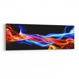 Olla 10197YI Abstract Görsel Yatay İnce 90x30 cm Kanvas Tablo