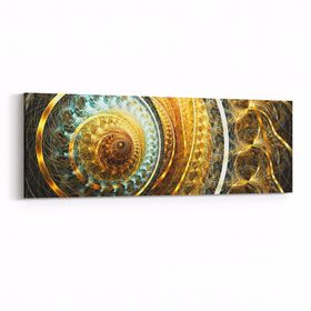 Olla 10206YI Abstract Görsel Yatay İnce 90x30 cm Kanvas Tablo