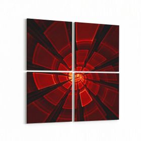 Olla 10217K4 Abstract Girdap Görsel Kare 4 Parça 65x65 cm Kanvas Tablo