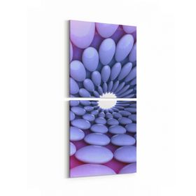Olla 10218K2D Abstract Girdap Görsel Kare 2 Parça Dikey 30x65 cm Kanvas Tablo