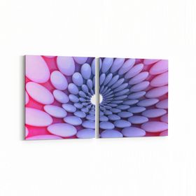 Olla 10218K2Y Abstract Girdap Görsel Kare 2 Parça Yatay 65x30 cm Kanvas Tablo