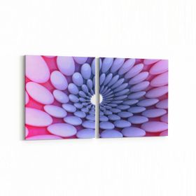 Olla 10218K2Y Abstract Girdap Görsel Kare 2 Parça Yatay 65x30 cm Kanvas Tablo