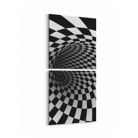 Olla 10219K2D Abstract Girdap Görsel Kare 2 Parça Dikey 30x65 cm Kanvas Tablo