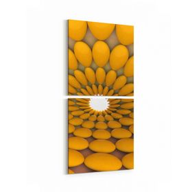 Olla 10221K2D Abstract Girdap Görsel Kare 2 Parça Dikey 30x65 cm Kanvas Tablo