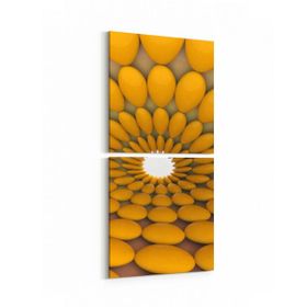 Olla 10221K2D Abstract Girdap Görsel Kare 2 Parça Dikey 30x65 cm Kanvas Tablo