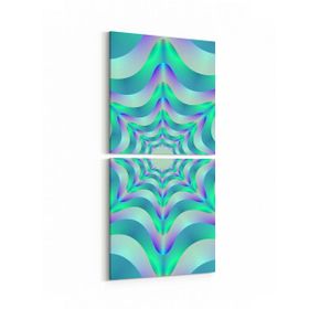 Olla 10225K2D Abstract Girdap Görsel Kare 2li Dikey 30x65 cm Kanvas Tablo