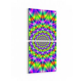 Olla 10227K2D Abstract Girdap Görsel Kare 2 Parça Dikey 30x65 cm Kanvas Tablo