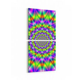 Olla 10227K2D Abstract Girdap Görsel Kare 2 Parça Dikey 30x65 cm Kanvas Tablo