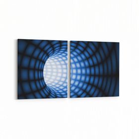 Olla 10228K2Y Abstract Girdap Görsel Kare 2 Parça Yatay 65x30 cm Kanvas Tablo