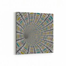 Olla 10229K Abstract Girdap Görsel Kare 25x25 cm Kanvas Tablo