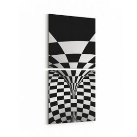 Olla 10231K2D Abstract Girdap Görsel Kare 2 Parça Dikey 30x65 cm Kanvas Tablo