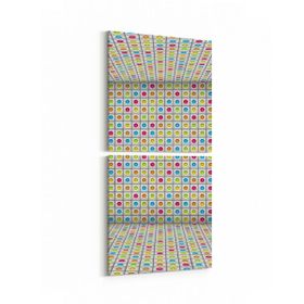 Olla 10232K2D Abstract Girdap Görsel Kare 2 Parça Dikey 30x65 cm Kanvas Tablo