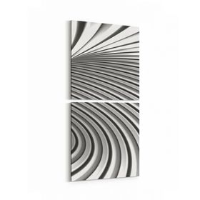 Olla 10238K2D Abstract Girdap Görsel Kare 2 Parça Dikey 30x65 cm Kanvas Tablo