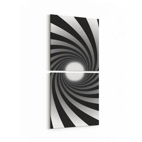 Olla 10243K2D Abstract Girdap Görsel Kare 2 Parça Dikey 30x65 cm Kanvas Tablo