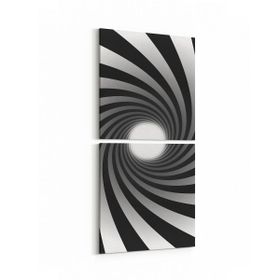 Olla 10243K2D Abstract Girdap Görsel Kare 2 Parça Dikey 30x65 cm Kanvas Tablo