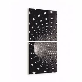 Olla 10249K2D Abstract Girdap Görsel Kare 2li Dikey 30x65 cm Kanvas Tablo